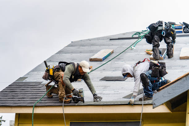 Professional Storm Damage Roof Repair technician working in Henefer, UT
